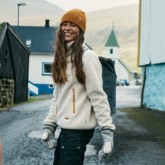 Fjallraven Cream Jacket with Orange Accents - Picture 10 of 13